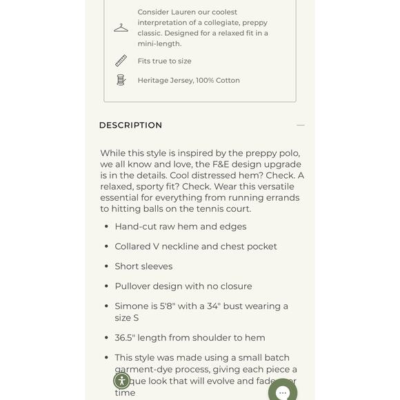 Frank & Eileen Lauren polo dress - size large - Picture 5 of 8